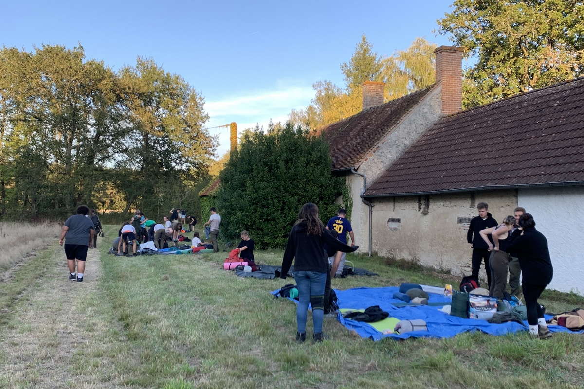 installation du bivouac